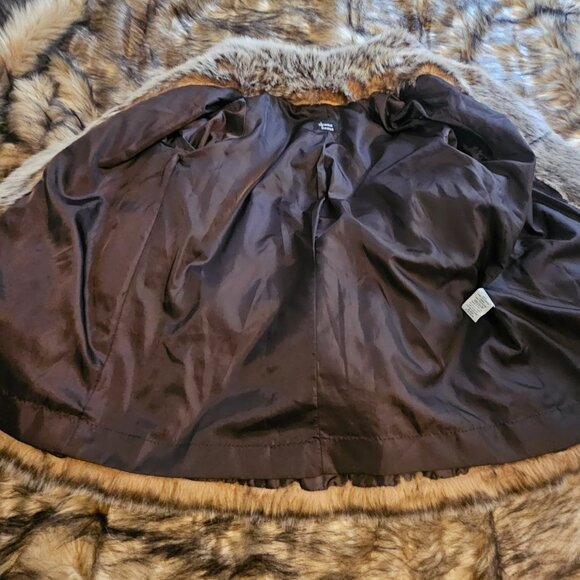 Vintage Dennis Basso Medium Tipped Fox Faux Fur Coat Silver Red - Picture 12 of 14